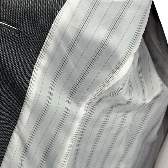 Tahari Arthur S Levine Gray Black Jacket Size 8 Petite Women Lined Blazer - Picture 9 of 16